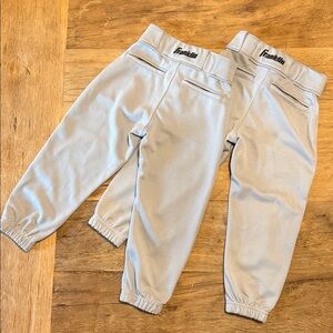 FRANKLIN T-Ball Pants and Belts Size Youth XS 4-5 Baseball Belt Softball Pants